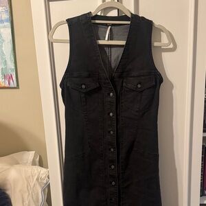Free People Black Denim Dress